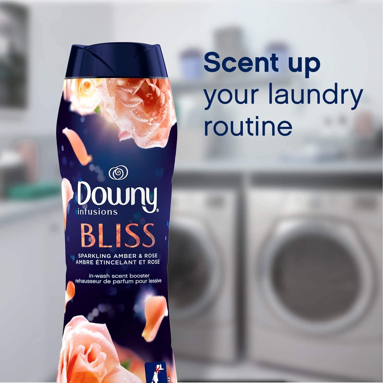 Infusions Laundry Scent Booster Beads for Washer, Bliss, Sparkling Amber & Rose, 26.5 Oz