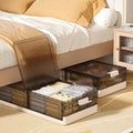 Under Bed Storage Containers, Stackable under Bed Rolling Storage Plastic Containers, 11.5Gal Storage Bins with Wheels, Multi-Purpose Storage Bins with Lids for Clothes, Shoes, and Duvets