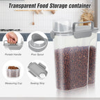 Dog Cat Food Storage Container 5 to 7 Lbs, Airtight Pet Food Dispenser with Easy-Pouring Spout & Measuring Cup, Portable Kibble Container for Travel Dog Food Storage