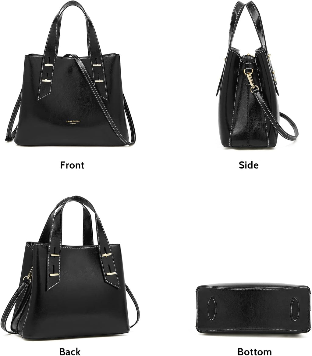 Women Crossbody Handbags Genuine Leather Satchel Handbags for Women Top-Handle Shoulder Tote Purses