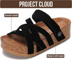 100% Genuine Leather Platform Sandals Women (Pacifica) | 100% Genuine Leather; Plush Insole; Strappy Wedges; Lightweight; Non-Slip Sole; Platform Sandals for Women Comfort