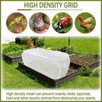 2PCS 47" X 21" X 17" Garden Netting for Raised Beds, Foldable Raised Garden Bed Cover with Ground Nail, Raised Bed Cover Fit 4 X 2Ft Garden Beds, Insect Bird Control, Plant Protection