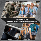 IFAK Trauma Kit with QEN Tourniquet, 6-Inch Israeli Bandage, Splint, Tactical First Aid Kit for Car, Camping, Hiking and Travel with Molle Bag (78 Piece)