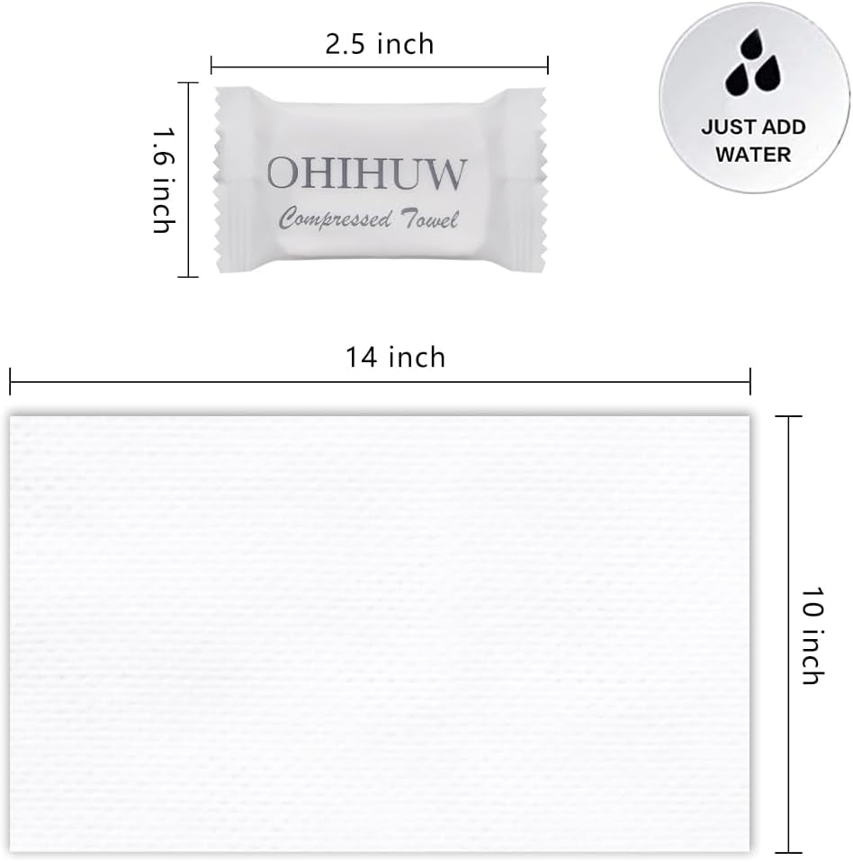 Disposable Towel Thicker Style Magic Compressed Towel Large Size Coin Tissue Portable Washcloth Reusable for Travel Camping Hiking Outdoor Sports Beauty Salon