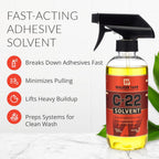 C-22 Adhesive Solvent Spray 12 Oz, Fast-Acting Bond Remover for Wig Tape, Lace Systems, and Tape in Hair Extensions Human Hair, Quick Clean Wig & Hairpiece Adhesive Remover