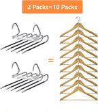Pants Hangers 2 Pack Space Saving Metal Closet Organizer,Clothes Pants Hangers,Anti-Slip Design,Closet Organizers and Storage for Pants Jeans Skirts Scarf Legging
