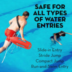 3 Handle Rescue Can Swimming Float Rescue Buoy 220N for Water Life Saving Safe Swim Training Swim Buoy Safety Float with Adjustable Waist Belt
