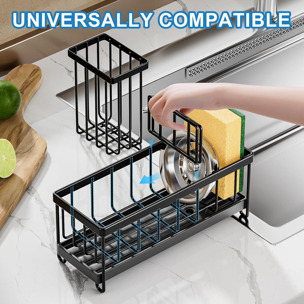 Sponge Holder for Kitchen Sink - Sink Organizer and Caddy for Home and Kitchen Storage Organization