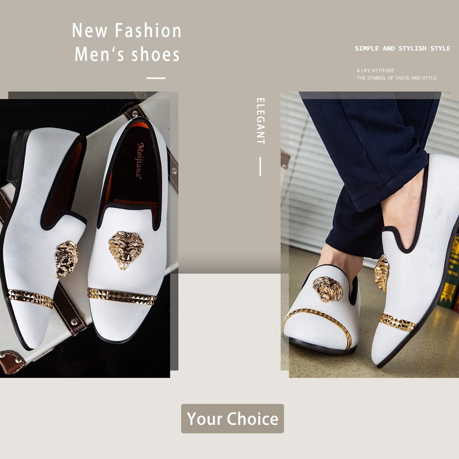 Men Loafers Men Luxury Wedding Dress Shoes Black Fashion Party Shoes for Men