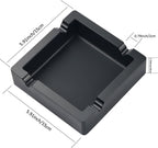 Cigar Ashtray Big Ashtrays for Cigarettes Outdoors Patio Large Black 4 Dual-Use Rest Unbreakable Silicone Cigar Cigarette Ashtray for Outside/Indoor/Home Decor