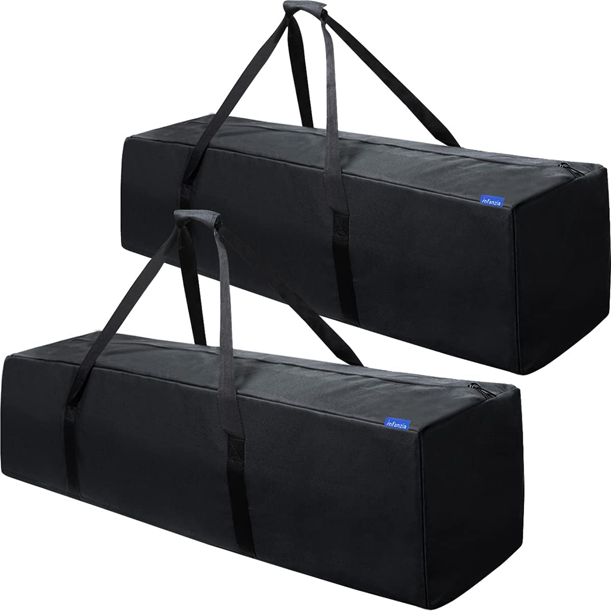 45Inch Sports Duffel Travel Bag, 115L Extra Large Duffel Luggage Bag with Upgrade Zipper, Water Resistant & Foldable Equipment Storage Bag for Camping Tent Tripod Fishing, 2PCS