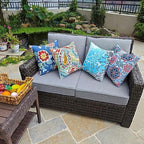 Outdoor Throw Pillows Decorative Outdoor Accent Pillows with Insert | Outdoor Throw Pillows Patio Pillows with Inserts Square Decorative Pillows for Patio Furniture