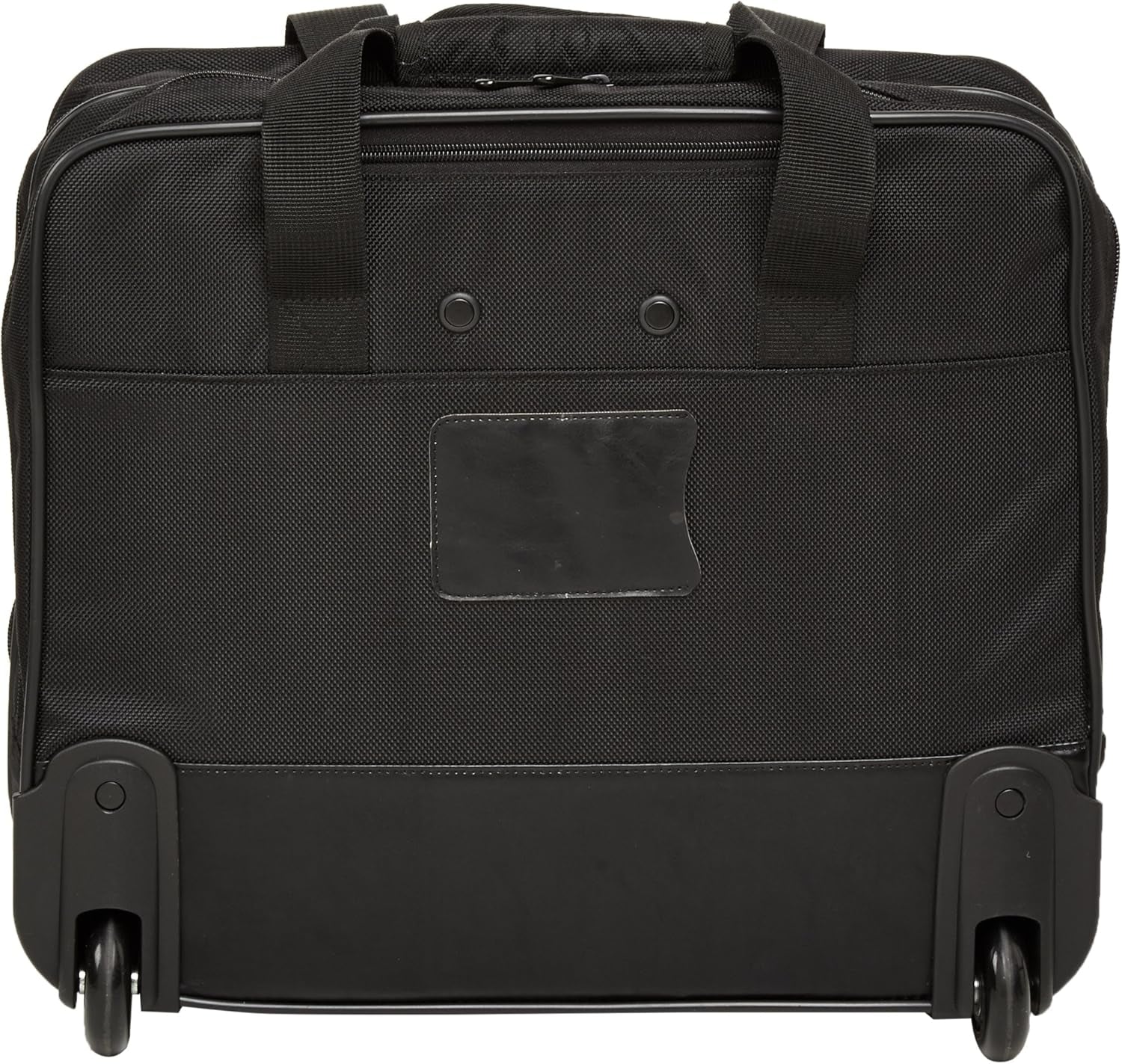 15.6" Rolling Laptop Bag for Travel and Business, Briefcase with Wheels, Adjustable Locking Handle, Black