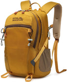 Small Hiking Backpack with Rain-Cover, 20L Travel Backpacks for Women Men, Camping Daypack Backpacks Lightweight, Durable Hiking Backpack Fit for Camping, Daily Commuting, Short Trips (Yellow)