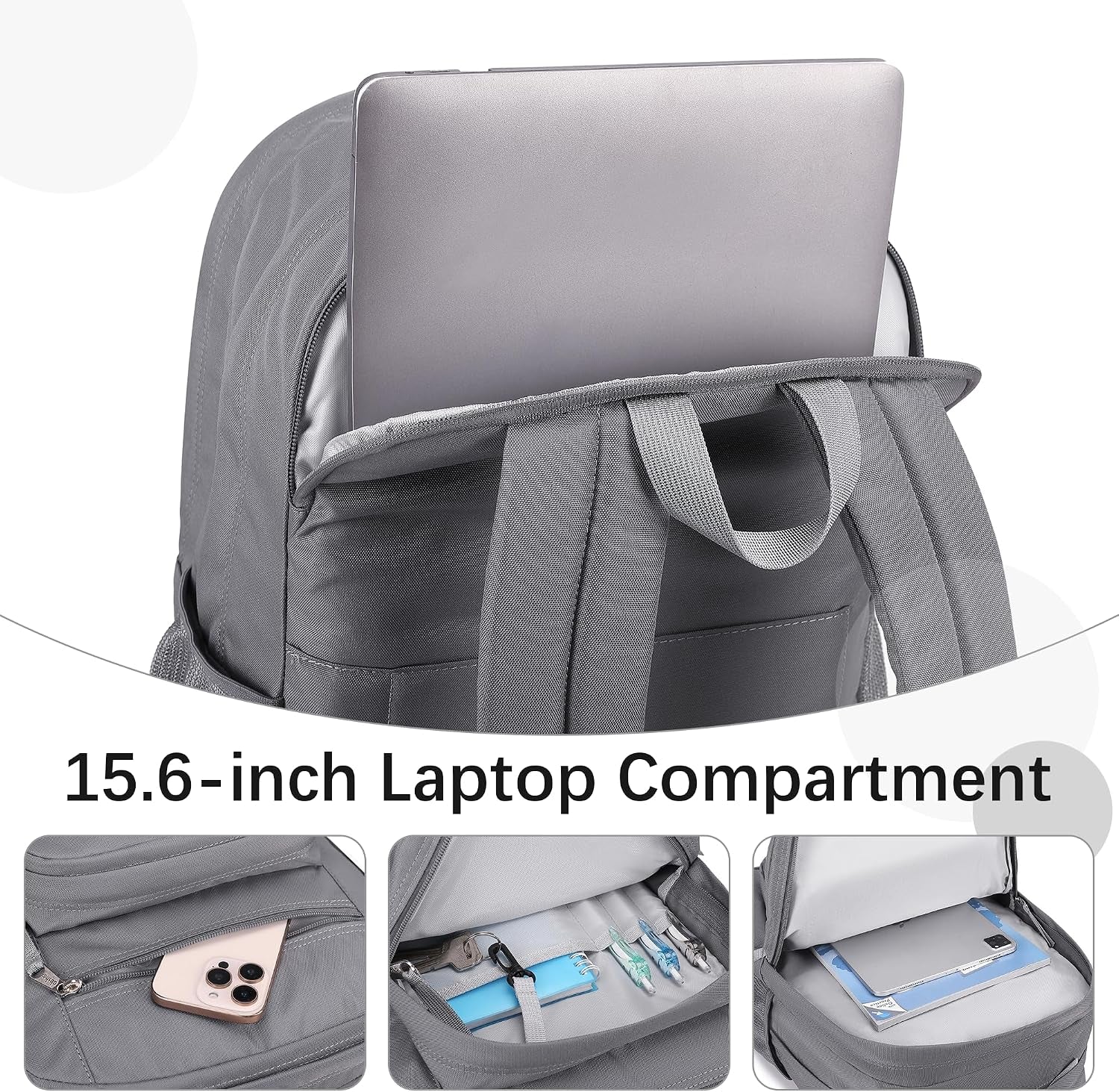 34L Big Student Laptop Backpack for College Men Women Middle High School Teen Bookbag Travel Backpack Daypack