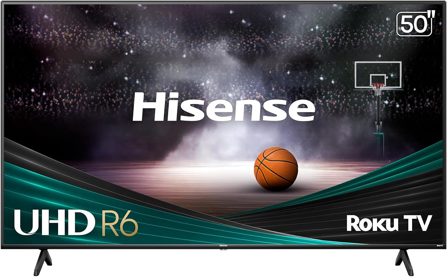 50-Inch Class R6 Series 4K UHD Smart Roku TV with Alexa Compatibility, Dolby Vision HDR, DTS Studio Sound, Game Mode (50R6G),Black