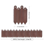 Garden Edging Border 10 Pack Flower Bed Edging Borders Decorative Garden Fencing Interlocking Animal Barrier Vegetable Palisade