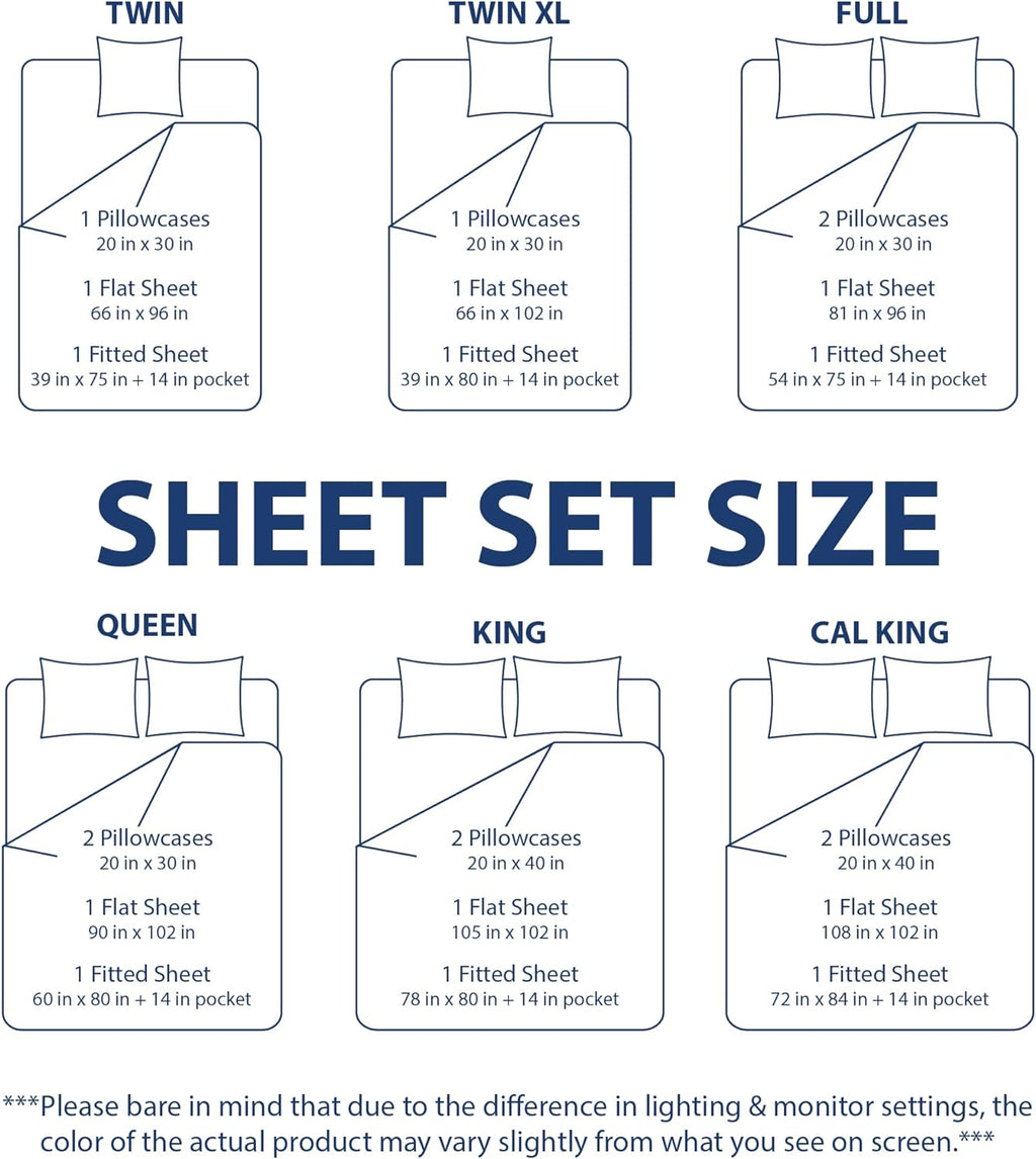 Essentials Ultra Soft Hypoallergenic Wrinkle Resistant Double Brushed Microfiber Bedding Sheet Set, Cream, Full
