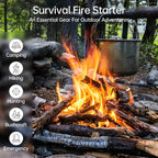 Ferro Rod Fire Starter, Survival Flint and Steel Fire Starter Kit for Hiking, Bushcraft,Camping Essentials Gear, Emergency Supplies - Ideal Gift for Explorers