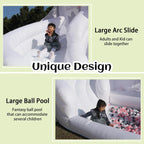 16FT Commercial White Bounce House for Kids & Adults with Slide & Ball Pit | 100% PVC Inflatable Bounce House with Slide, Ball Pit and Blower, Ideal for Weddings, Parties, Backyard Events and Family Fun