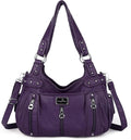 Large Purses and Handbags for Women Washed Faux Leather Crossbody Hobo Satchel Shoulder Handbag Tote Purse