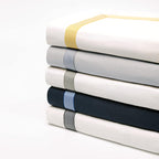 Miller Cotton 300 TC Duvet Cover Set, Soft Comforter Covers, Bedroom Essentials, Coastal Striped, Includes 1 Duvet Cover with Button Closure, 2 Pillow Shams, Full/Queen, Navy Blue - Navy Blue