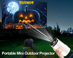 Mini Portable Projector - 4K & 1080P Support, Wifi6 & Bluetooth 5.4, Auto Horizontal Correction, 180 Rotatable, Outdoor Movie Compatible with Phone