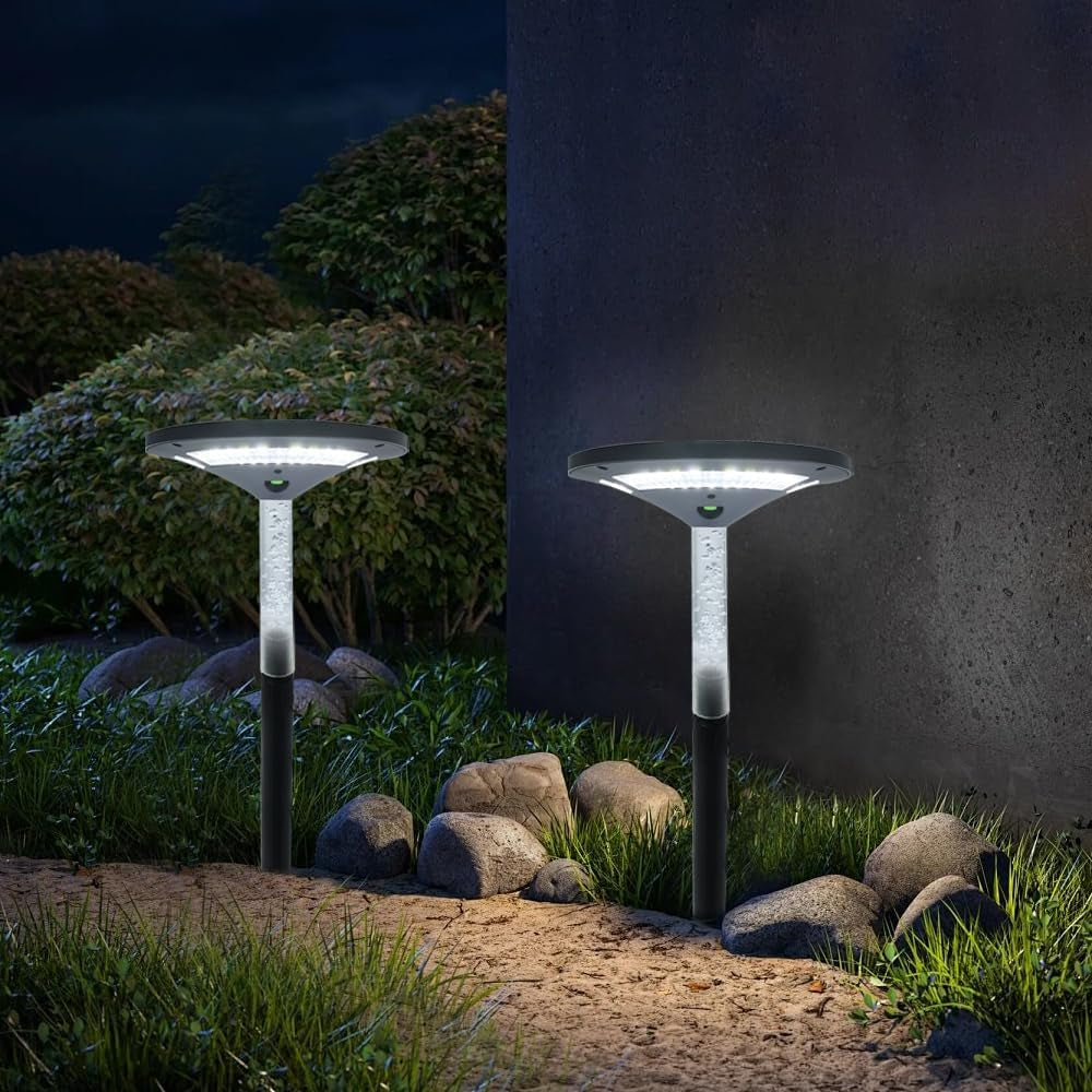 LED Garden Solar Pathway Lights，Outdoor Motion Sensor Landscape Lights for Garden Lighting, IP65 Waterproof Solar Spotlight for Yard