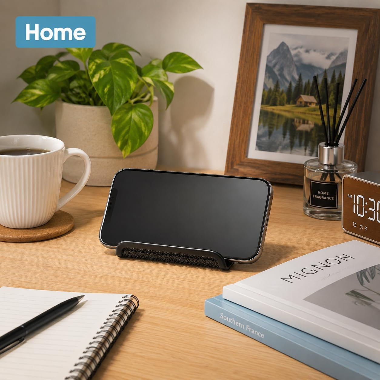 Mesh Business Card Holder 2 Pack | Black Metal Business Card Display Stand, Holds 50 Cards, Sturdy Display for Office, Reception Desk, Front Counter