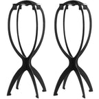 Wig Head Stand for Travel, Wig Drying Stand, Black, 2 Packs | Easy Assembly, Fast Air Drying, Travel Portable, Shape Retention, Versatile Display