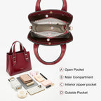 Women Crossbody Handbags Genuine Leather Satchel Handbags for Women Top-Handle Shoulder Tote Purses