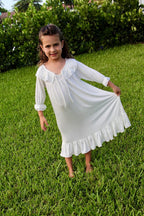 Girls Nightgowns Toddler Pajamas Dress Sleep Nightshirts Princess Soft Sleepwear for Kids