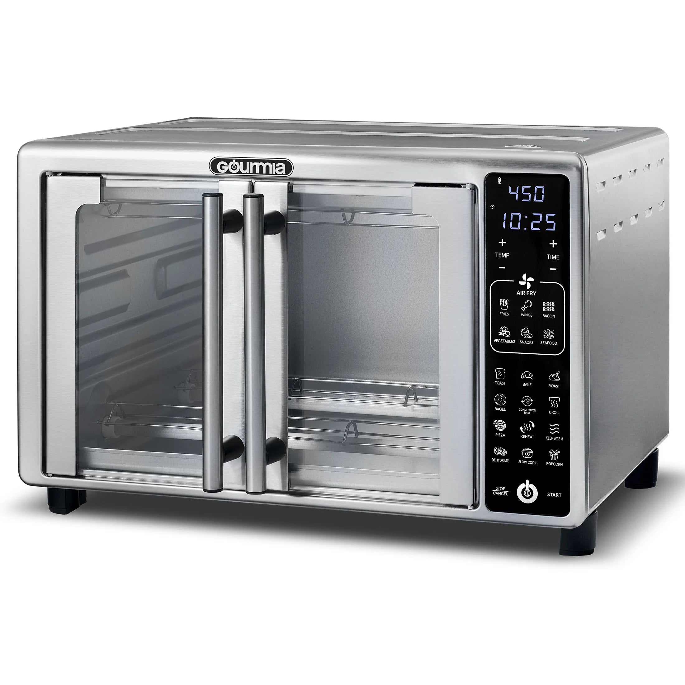 New  1700W 6-Slice Digital Toaster Oven Air Fryer with 19 One-Touch Presets, Stainless Steel