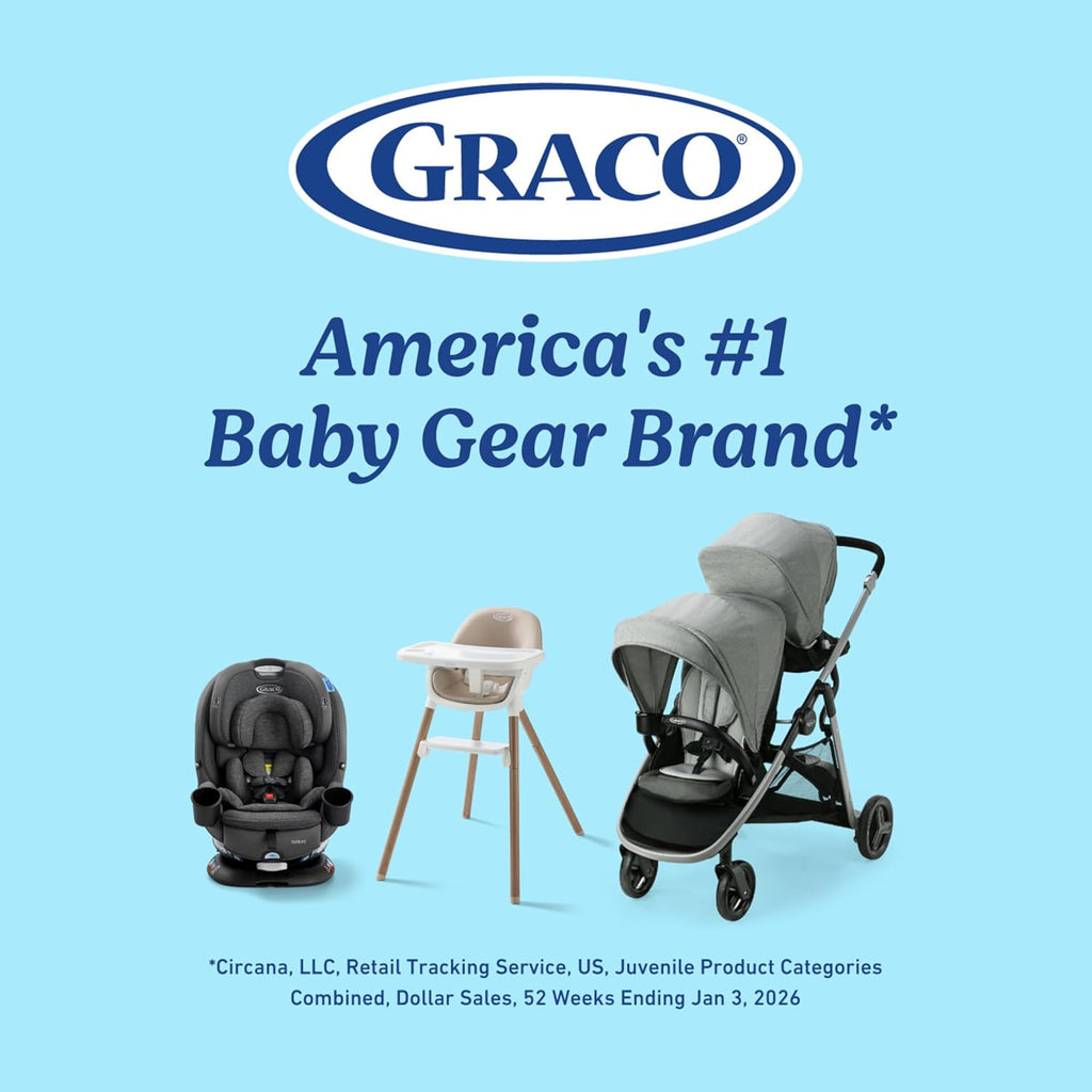 Graco Ready2Grow 2.0 Double Stroller, Twin Baby Stroller Features Bench Seat and Standing Platform Options, Compact Fold Perfect for Baby Travel, Rafa