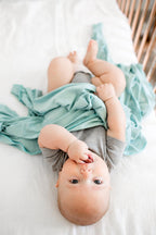Swaddle Blankets for Newborns | Soft Stretchy Receiving Blankets for Boys and Girls | Large 46 X 46 Inch Baby Blankets | Lightweight and Breathable Swaddles | Sonny
