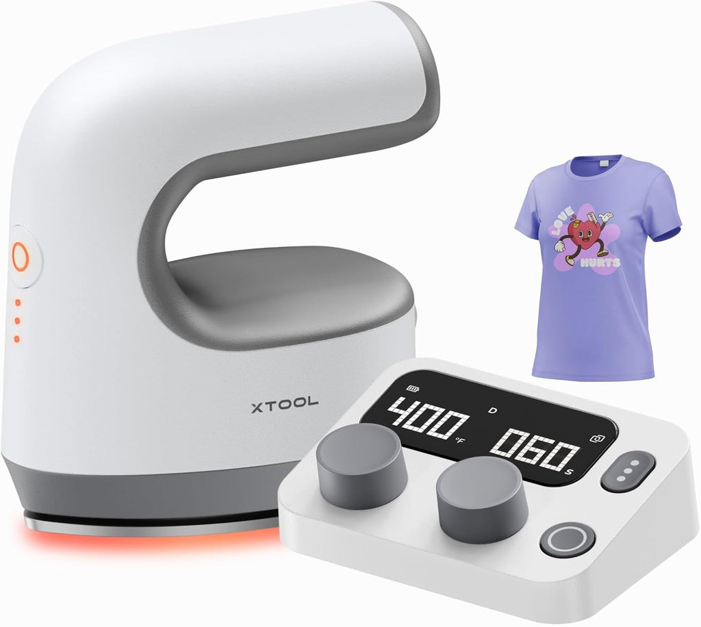 Mini Heat Press Machine with Wireless Control Pod- Ultra Light Portable Small Heat Press Machine for T-Shirts Shoes Hats, 4 Custom Presets & Fast Heating Mini Iron for Crafting Heating Transfer