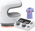 Mini Heat Press Machine with Wireless Control Pod- Ultra Light Portable Small Heat Press Machine for T-Shirts Shoes Hats, 4 Custom Presets & Fast Heating Mini Iron for Crafting Heating Transfer