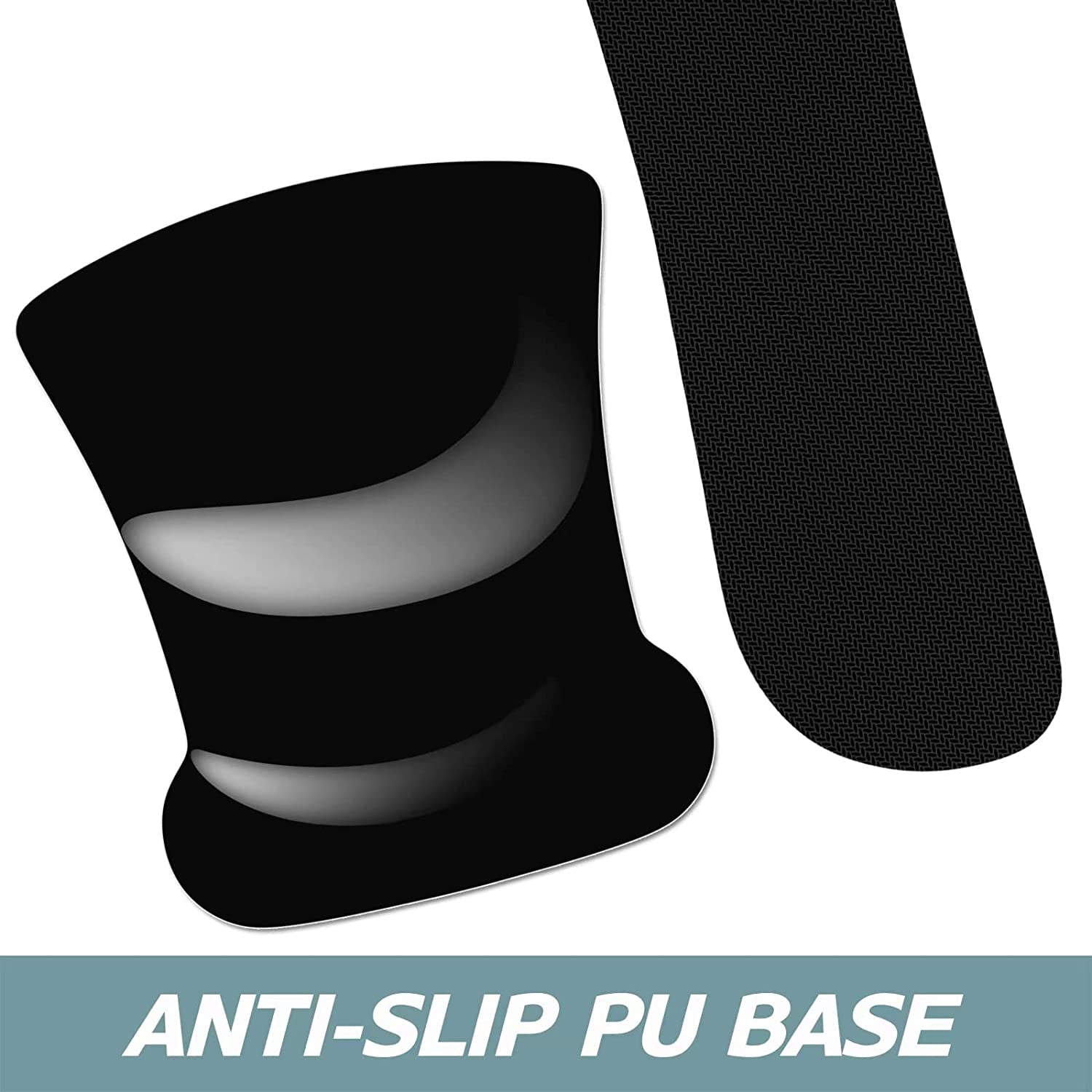 Mouse Pad Wrist Support Keyboard Wrist Rest Pad Ergonomic Mousepad Non-Slip Memory Foam Keyboard Pad Easy Typing Pain Relief Perfect for PC Laptop Gaming Office, Color Textured Marble