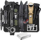 Gifts for Men Fathers Day Dad Husband Boyfriend Him, Survival Kits, 14 in 1 Survival Gear Camping Essentials Cool Gadgets for Camping Hiking Wilderness Adventures and Disaster Preparedness