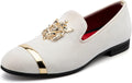 Men'S Fashion Classic Microfiber PU Leather Loafers and Weeding Dress Shoes for Men