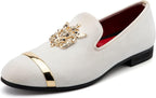 Men'S Fashion Classic Microfiber PU Leather Loafers and Weeding Dress Shoes for Men