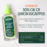 Mosquito & Tick Bug Repellent Spray, Oil of Lemon Eucalyptus for Skin + Outdoor Gear, Deet-Free, 4 Ounce Pump, 2-Pack