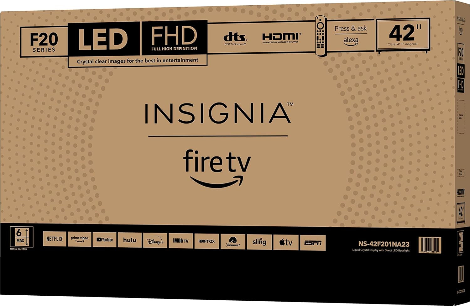 42-Inch Class F20 Series Smart Full HD 1080P Fire TV with Alexa Voice Remote (NS-42F201NA23, 2022 Model)