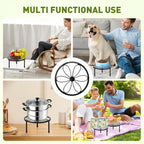 2 Pack 7.8" Metal Plant Stand Indoor , Black Plant Stands Outdoor, Rustproof round Heavy Duty Flower Pot Stand, Potted Plant Holder for Garden Home