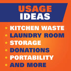 Ultra Strong 13 Gallon Trash Bags, Tall Kitchen Trash Bags, White, Fabuloso Scent, 80 Bags