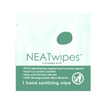 Neatwipes Hand Sanitizing Wipes | Travel Size | Disposable Wet Wipe & Biodegradable | Cucumber Aloe Essential Oil | Soothing Aloe & Glycerin | 24 Individually Wrapped Wipes