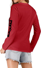 Women Long Sleeve Graphic Shirts NASA Space Letter Print | Crew Neck Tee Tops Tshirt,Fashion T-Shirts,For Spring Fall Winter