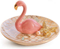 Flamingo Gifts for Women Ring Holder for Jewelry, Pink Decor Flamingo Gift for Women Girls Friend Her Mom Mothers Day Birthday Christmas Thanksgiving Valentines
