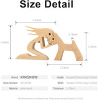 Wooden Sculpture Home Decor Women Men and Dog Statues, Friendship between Dog and Human Wood Crafts Statue Carving Ornaments for Bedroom Desktop Office Decoration (Girl and Dog)
