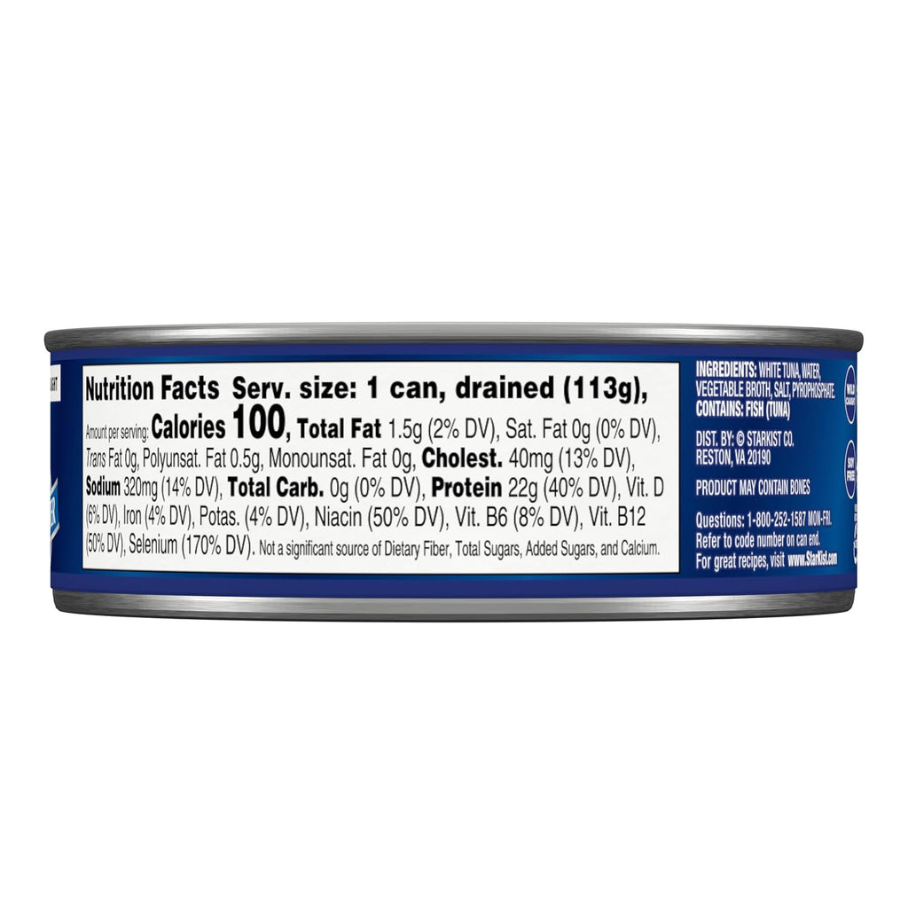 Chunk White Albacore Tuna in Water (Pack of 12), 5 Ounce Cans - Wild Caught, High Protein Tuna Fish Canned in Water, Premium Quality Seafood - Keto Friendly & Gluten-Free - Dolphin Safe